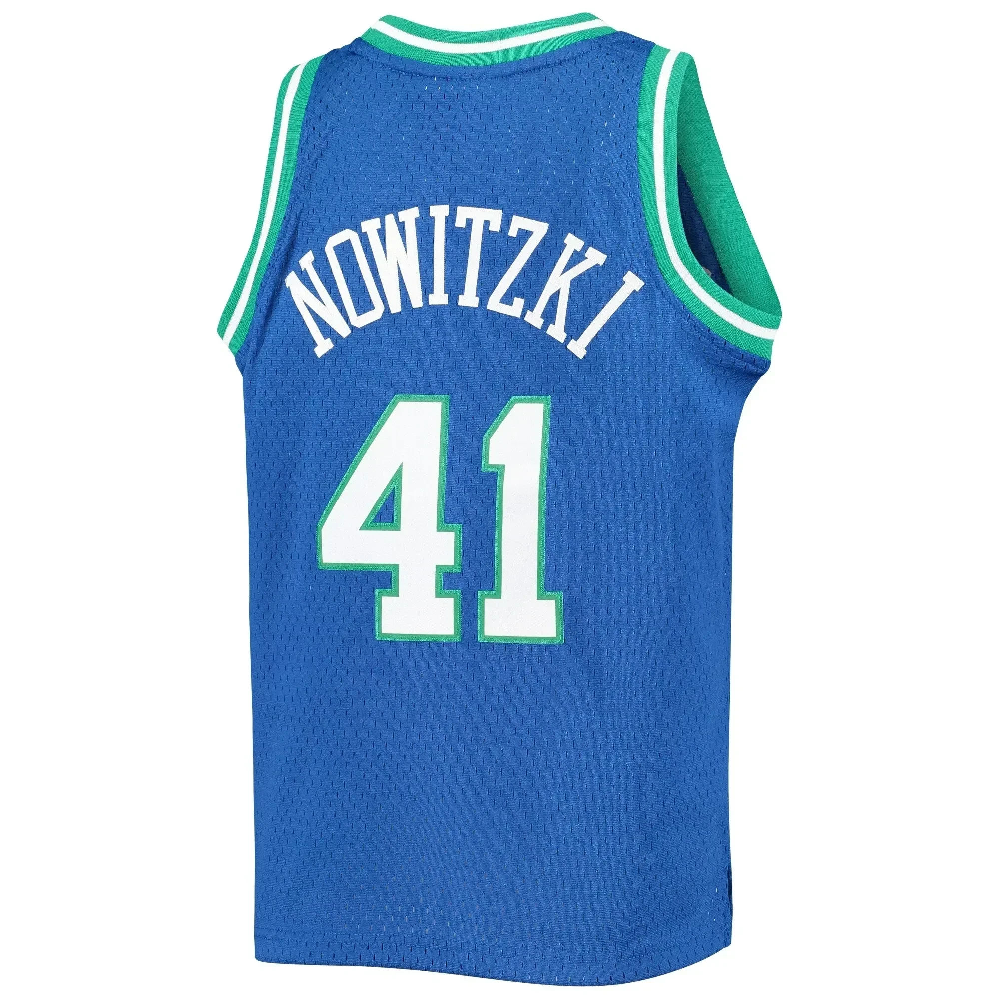 Dirk Nowitzki Dallas Mavericks Mitchell&Nes 1998-99 Hardwood Classics Swingman Blue NBA Jersey Youth