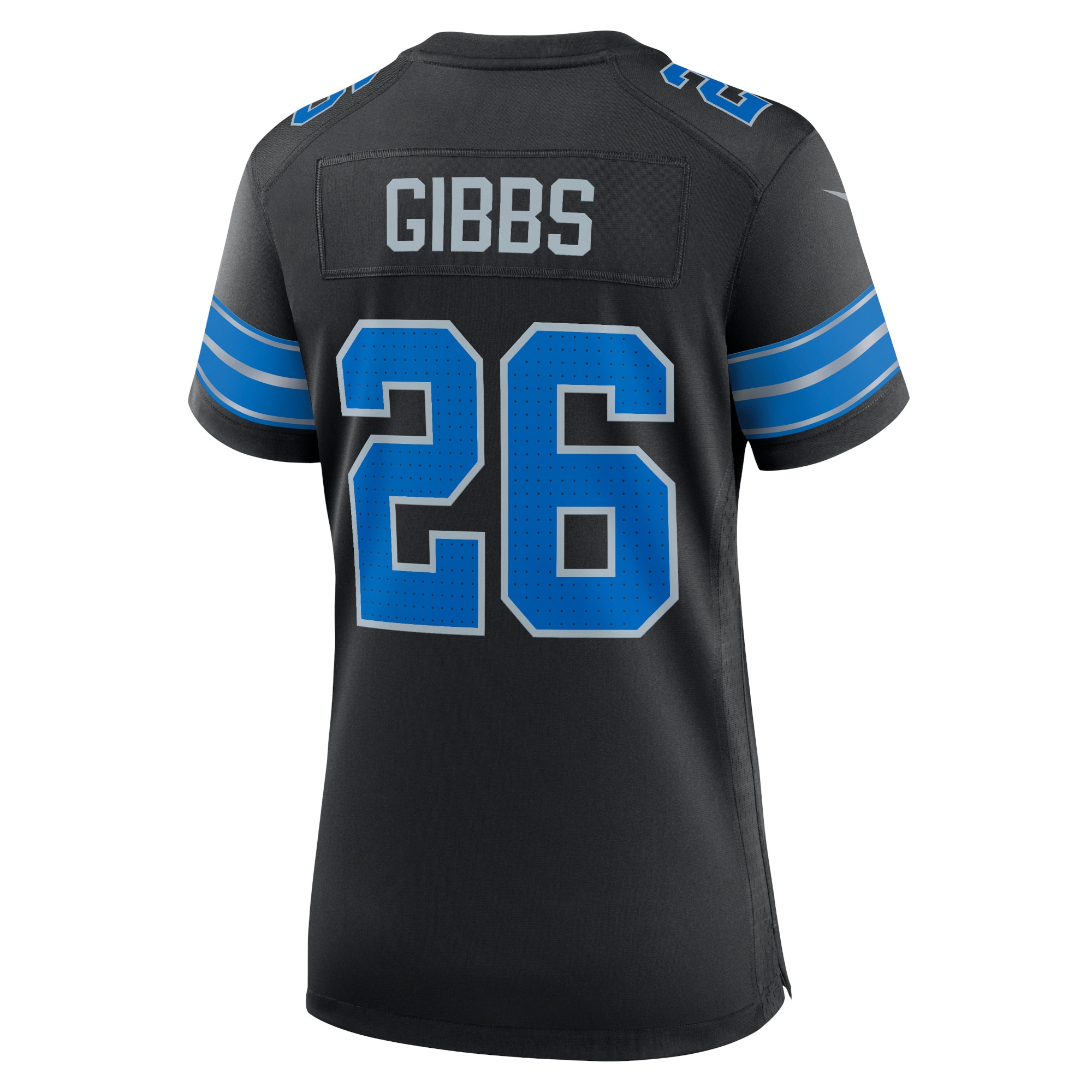 Detroit Lions Jahmyr Gibbs Black 2nd Alternate Game NFL Jersey Women's