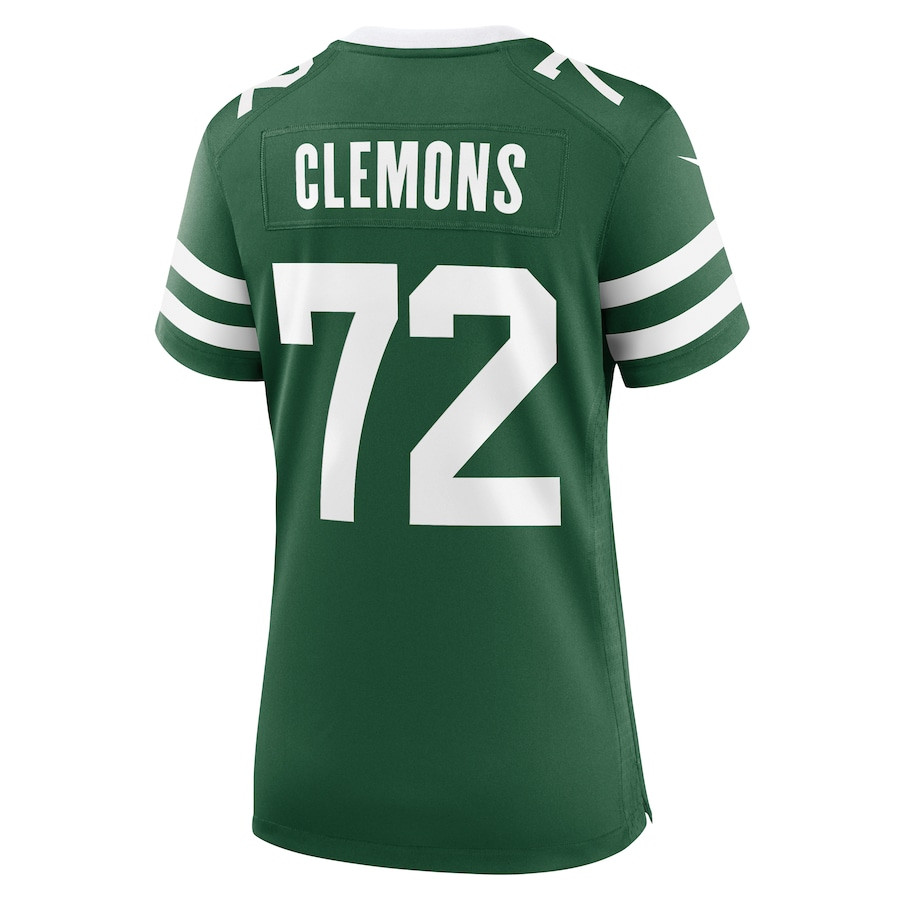 Micheal Clemons 72 New York Jets Team Game Legacy Green NFL Jersey Women's