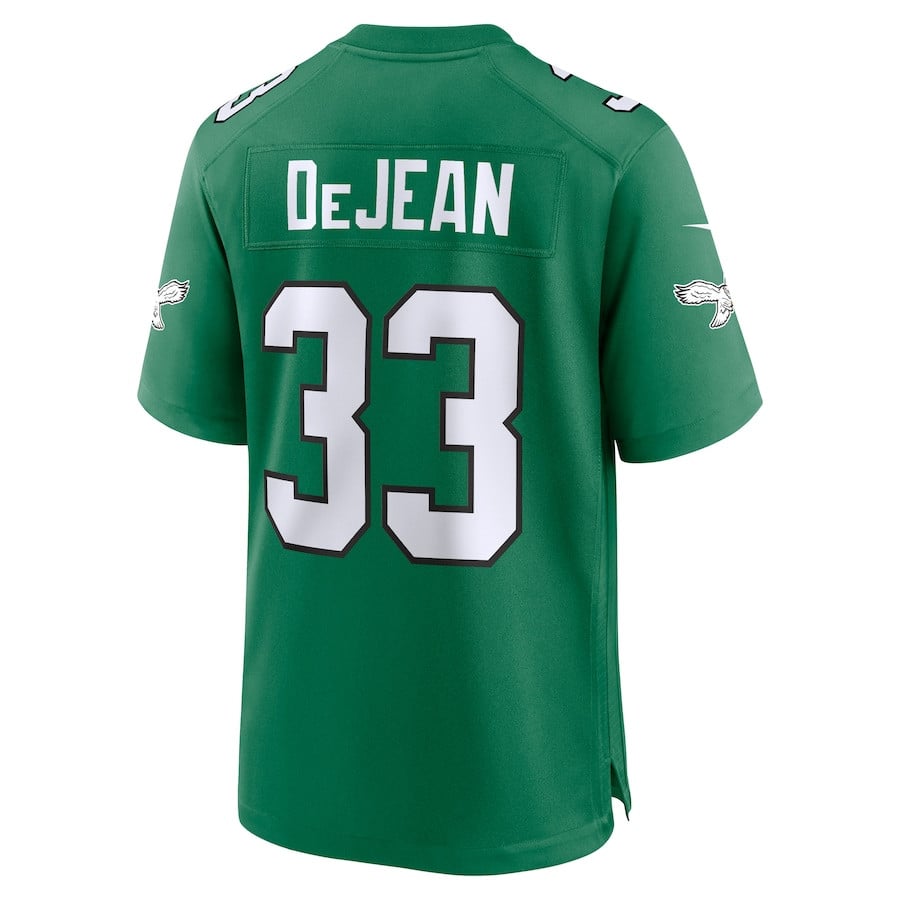 Cooper DeJean 33 Philadelphia Eagles Super Bowl LIX 2nd Alternate Game Kelly Green NFL Jersey Men's