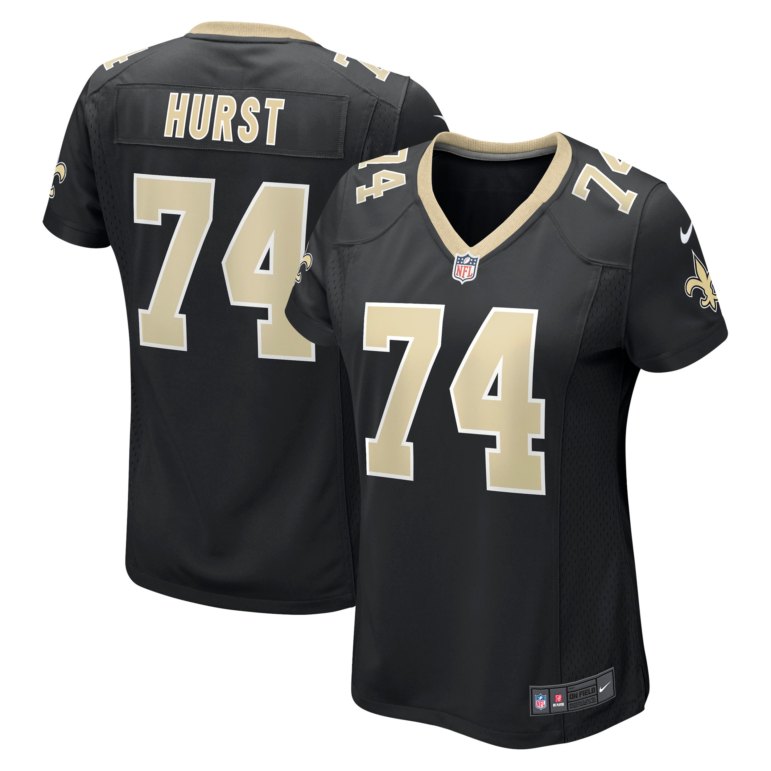 New Orleans Saints James Hurst Black Game NFL Jersey Women's