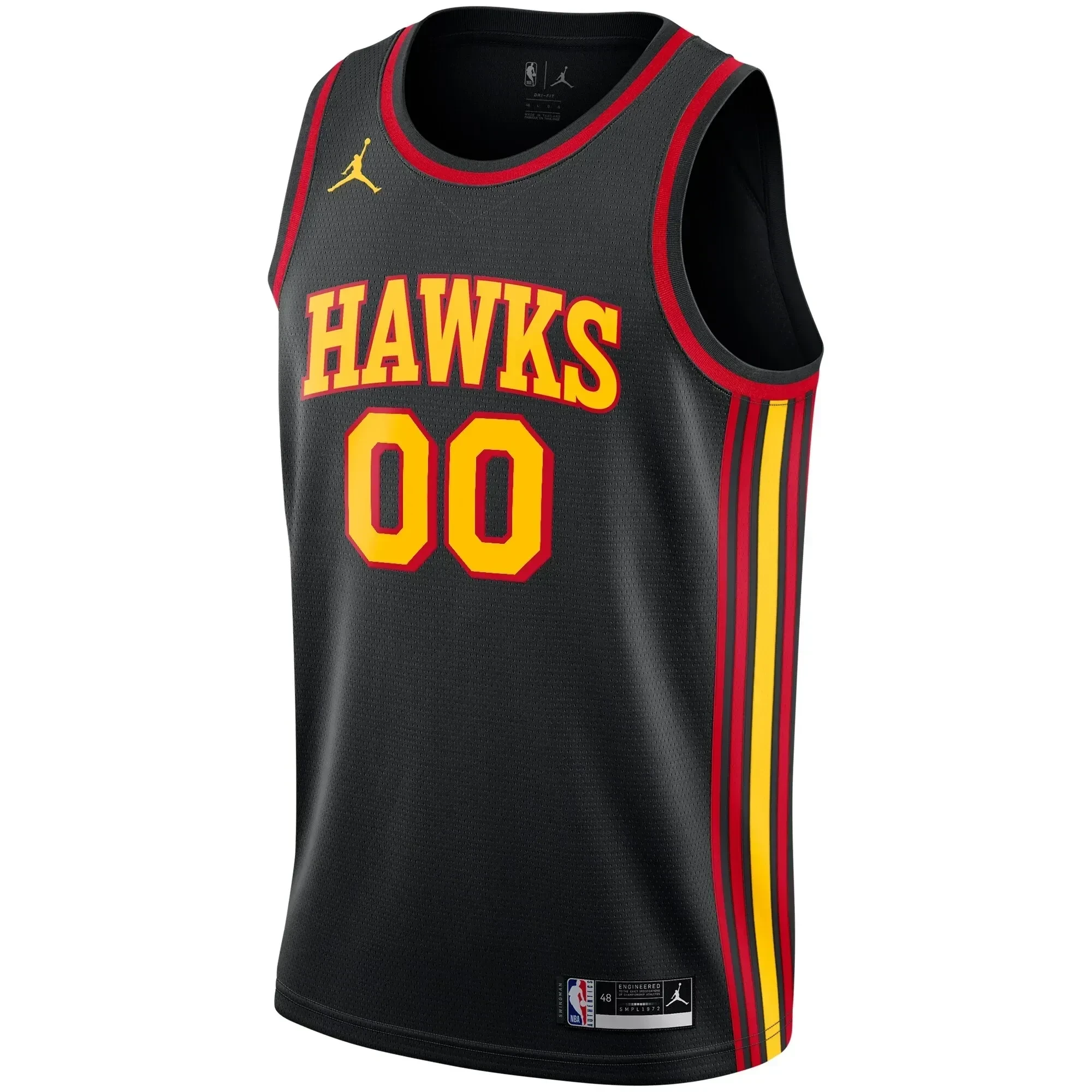 Atlanta Hawks Swingman Custom Statement Edition Black NBA Jersey Men's
