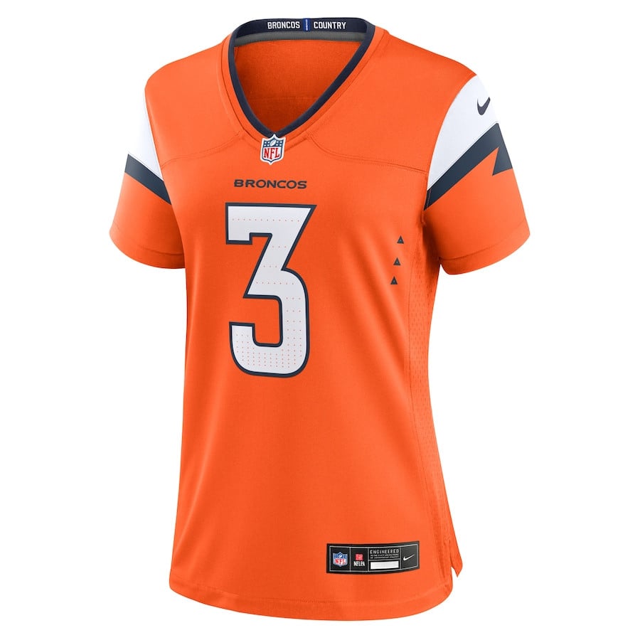 Wil Lutz 3 Denver Broncos Team Game Orange NFL Jersey Women's