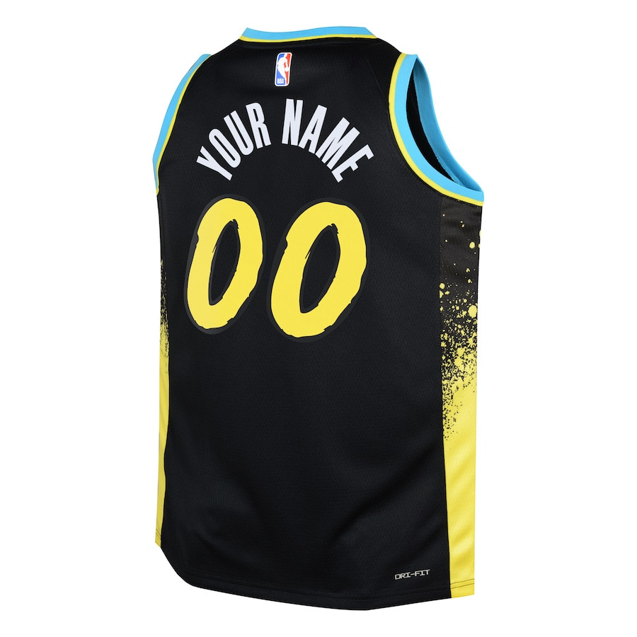 Indiana Pacers 2023/24 City Edition Swingman Custom Black NBA Jersey Youth