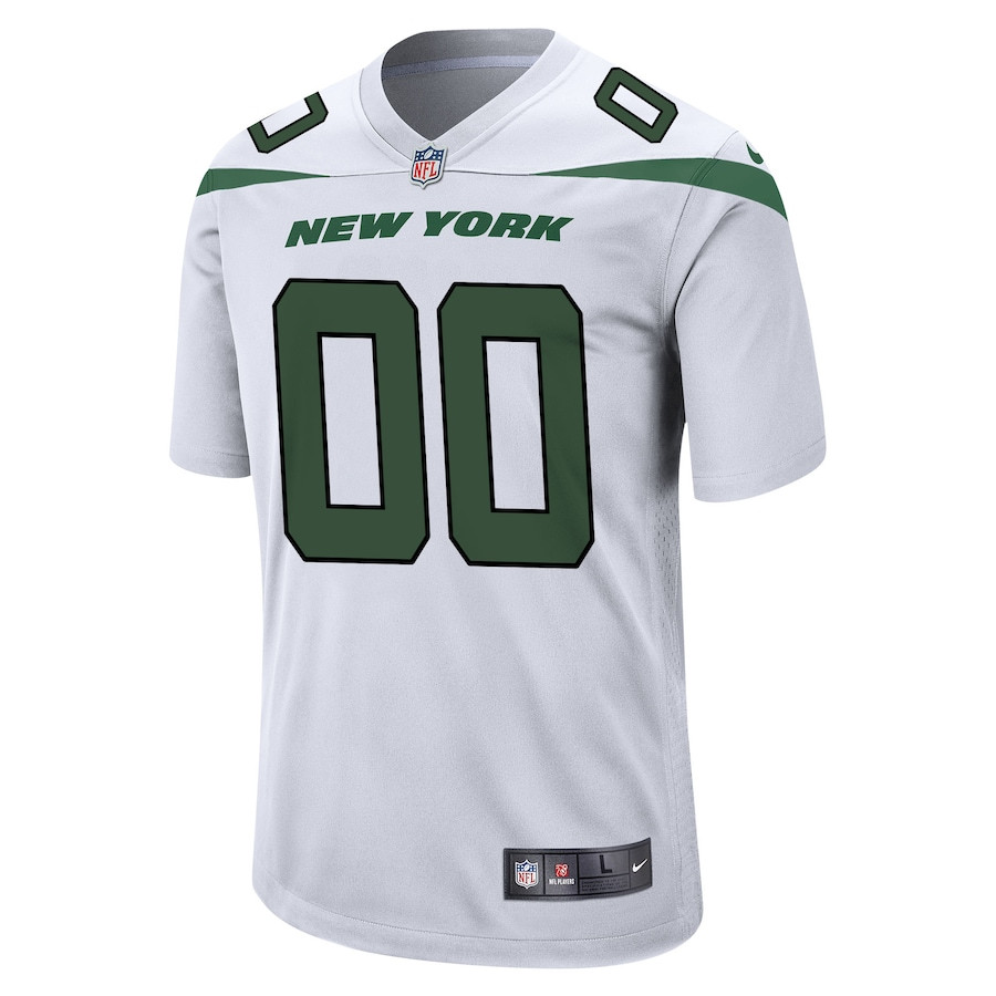New York Jets Custom Game White NFL Jersey Youth