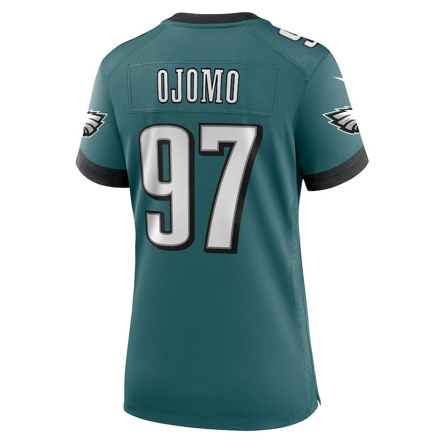 Moro Ojomo #97 Philadelphia Eagles Super Bowl LIX Midnight Green NFL Jersey Women's