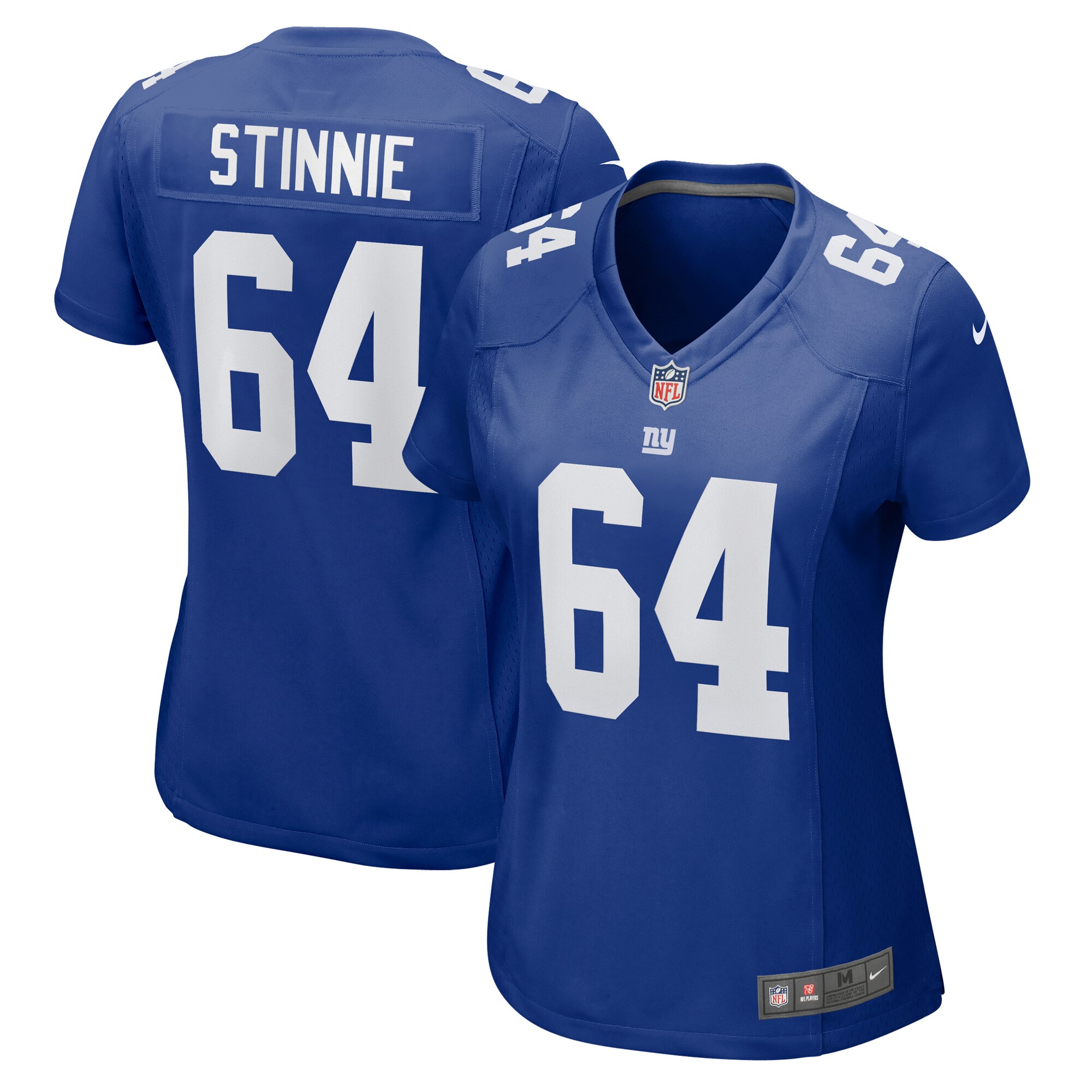New York Giants Aaron Stinnie Royal Game NFL Jersey Women's