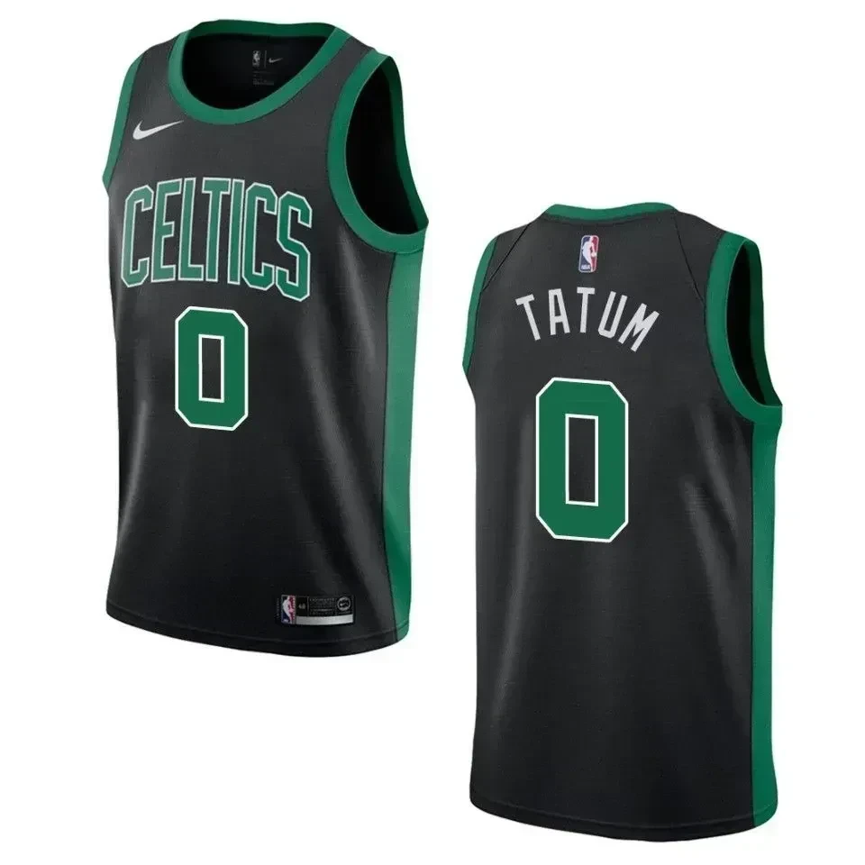 Boston Celtics 0 Jayson Tatum Statement Swingman Black NBA Jersey Men's