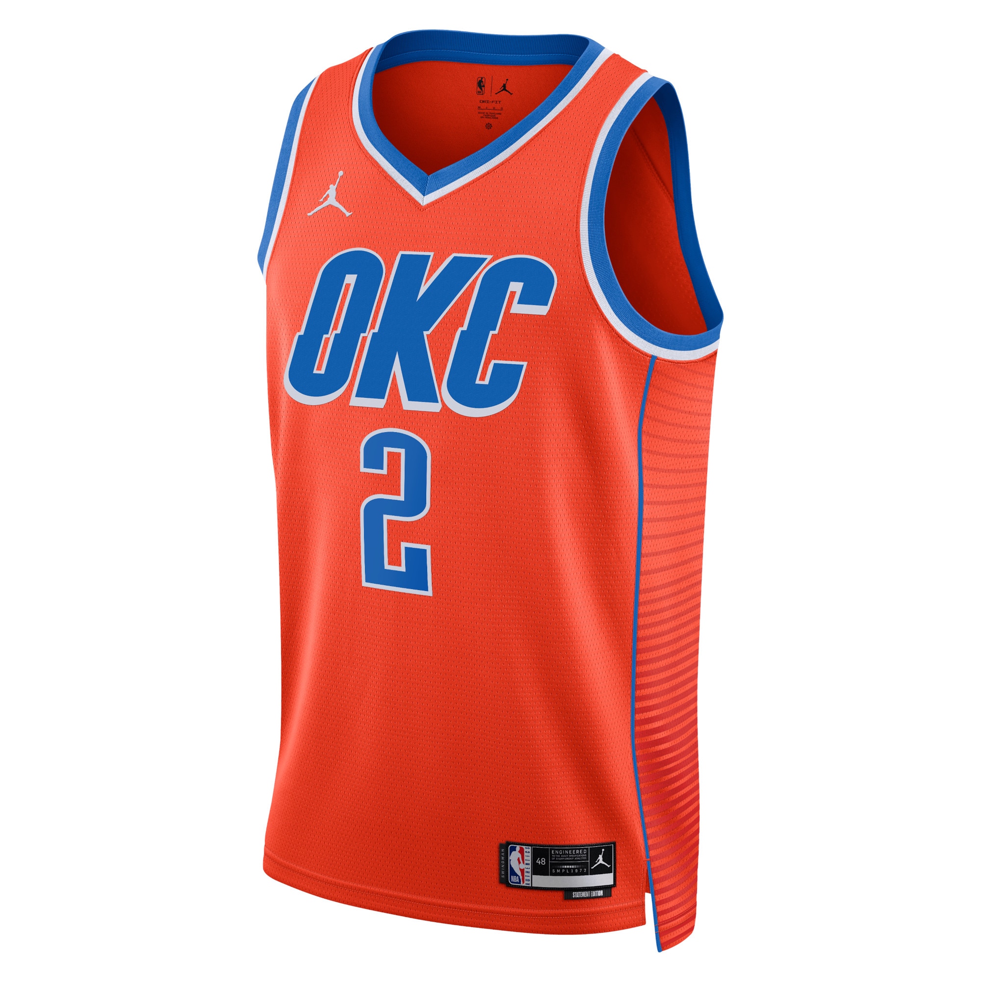 Oklahoma City Thunder Jordan Statement Edition Swingman Orange Shai Gilgeous-Alexande Unisex NBA Jersey Unisex