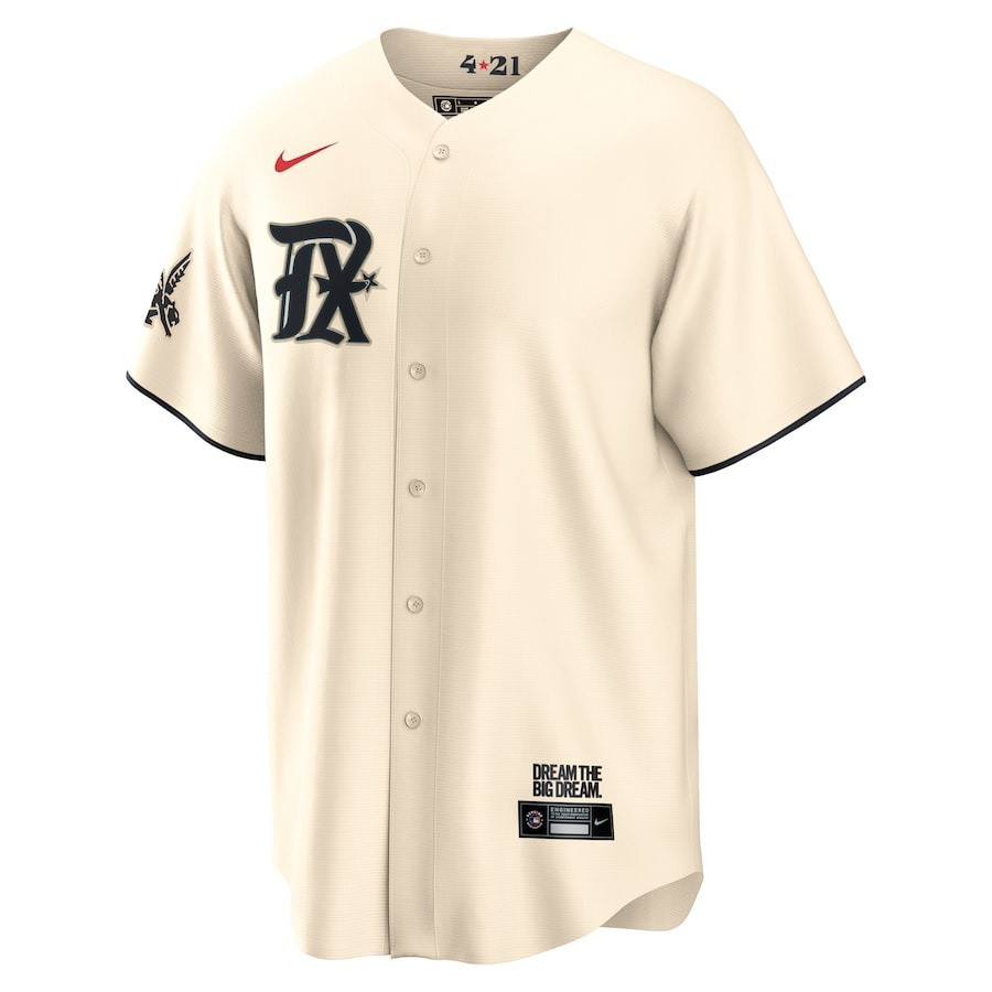 Corey Seager 5 Texas Rangers 2023 City Connect Game Cream MLB Jersey Men's