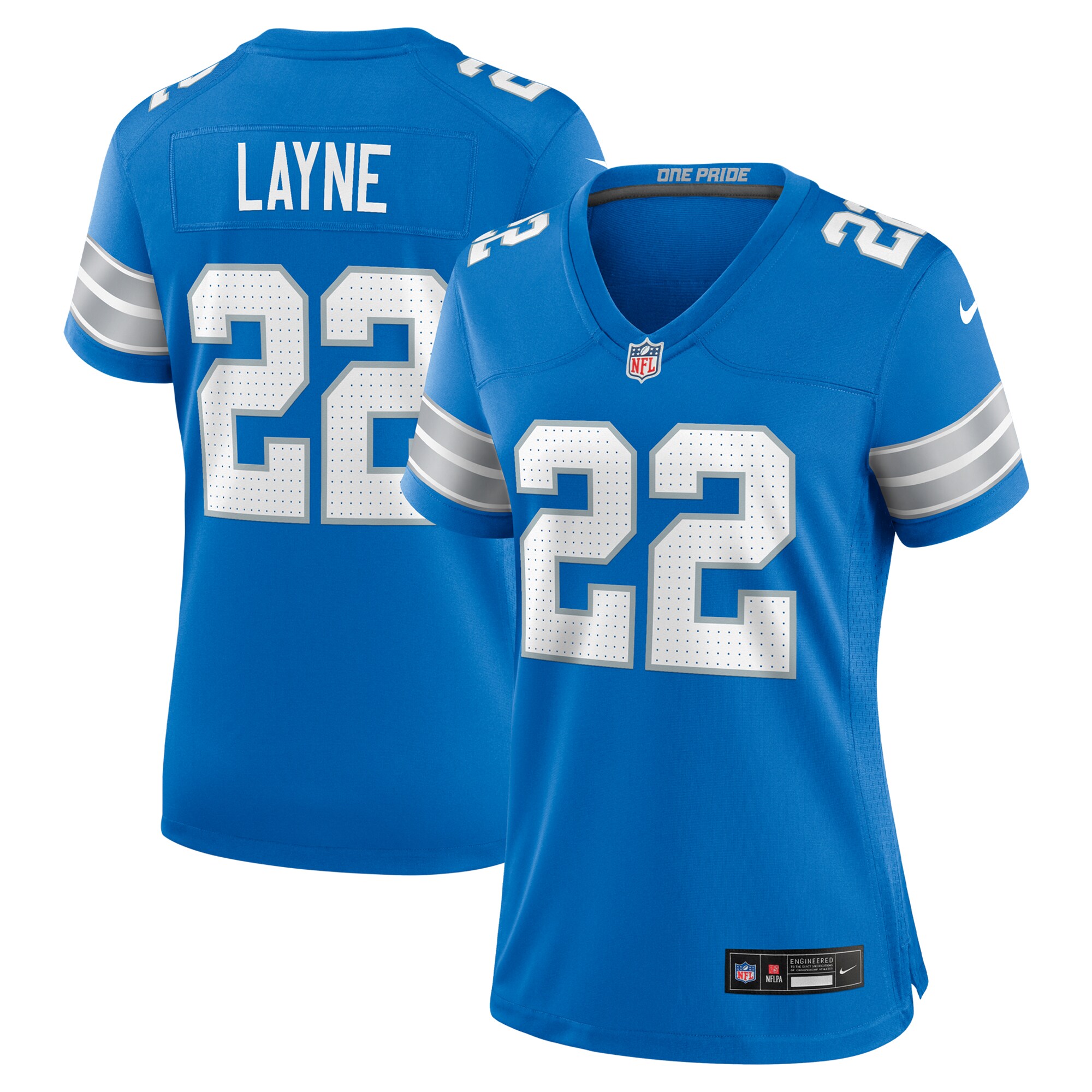 Detroit Lions Bobby Layne Blue Retired Player Game NFL Jersey Women's
