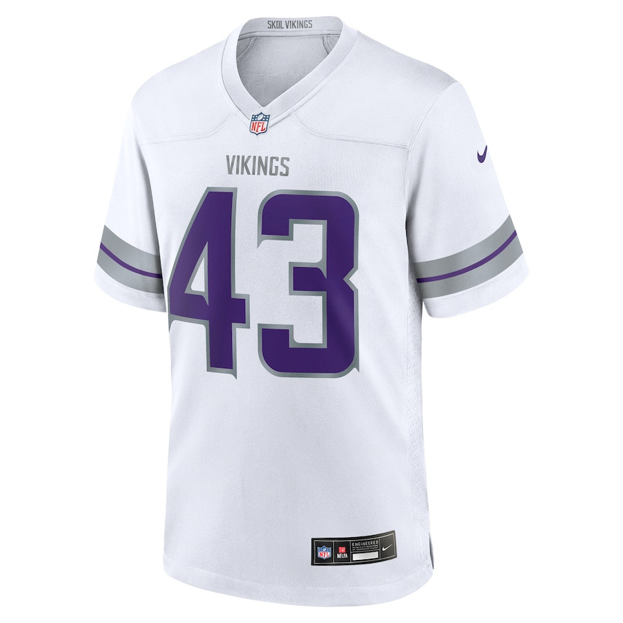 Andrew Van Ginkel 43 Minnesota Vikings Alternate Game White NFL Jersey Men's