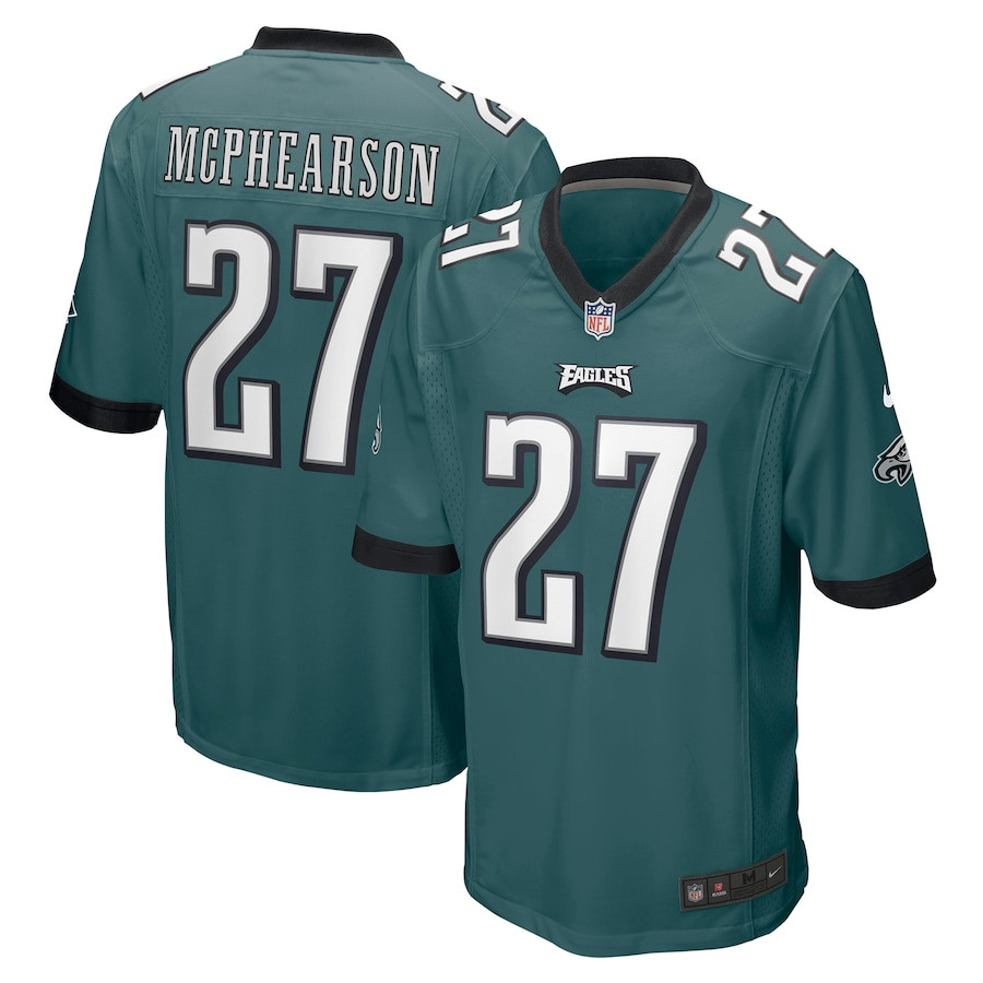 Zech McPhearson 27 Philadelphia Eagles Game Midnight Green NFL Jersey Men's