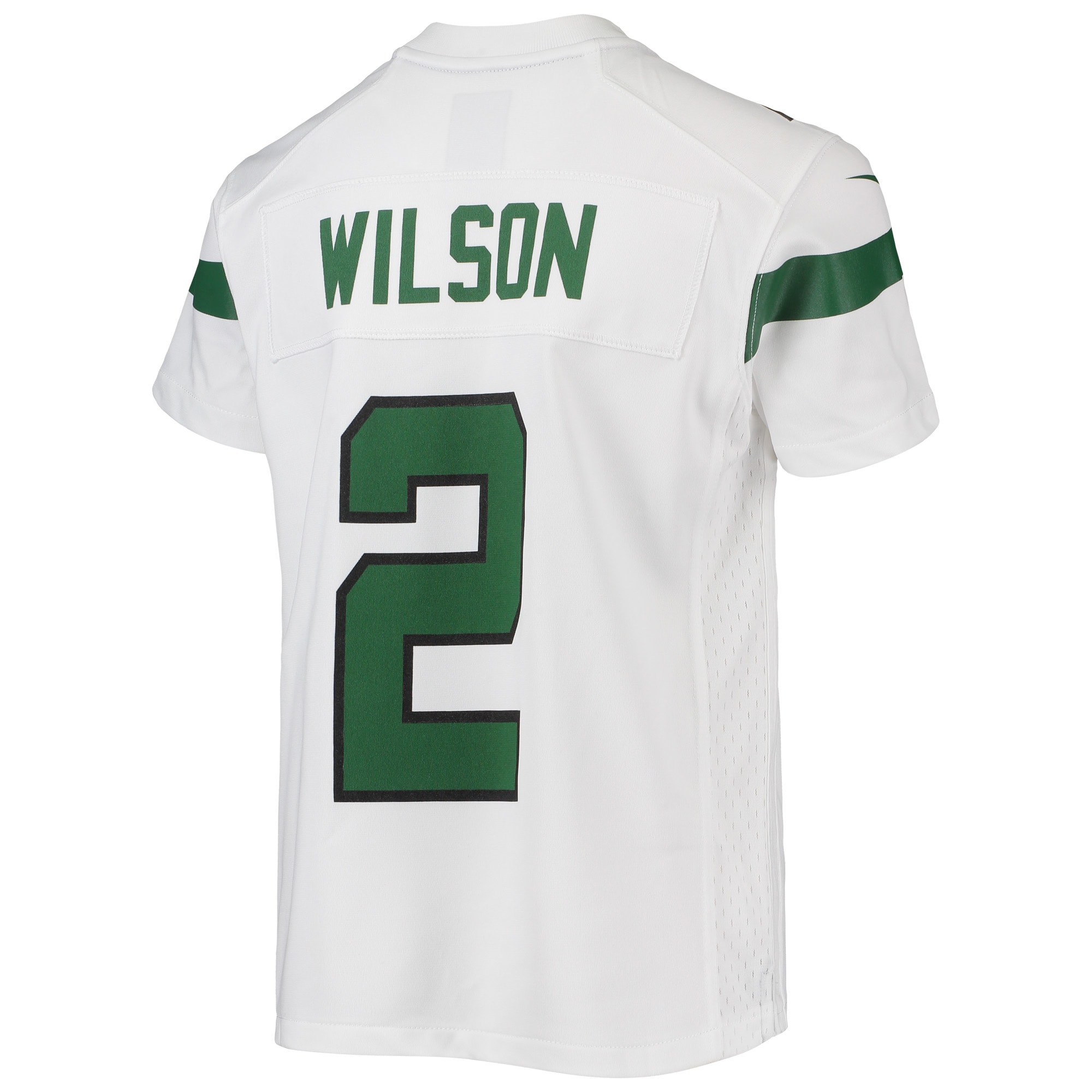 New York Jets Zach Wilson White Game NFL Jersey Youth