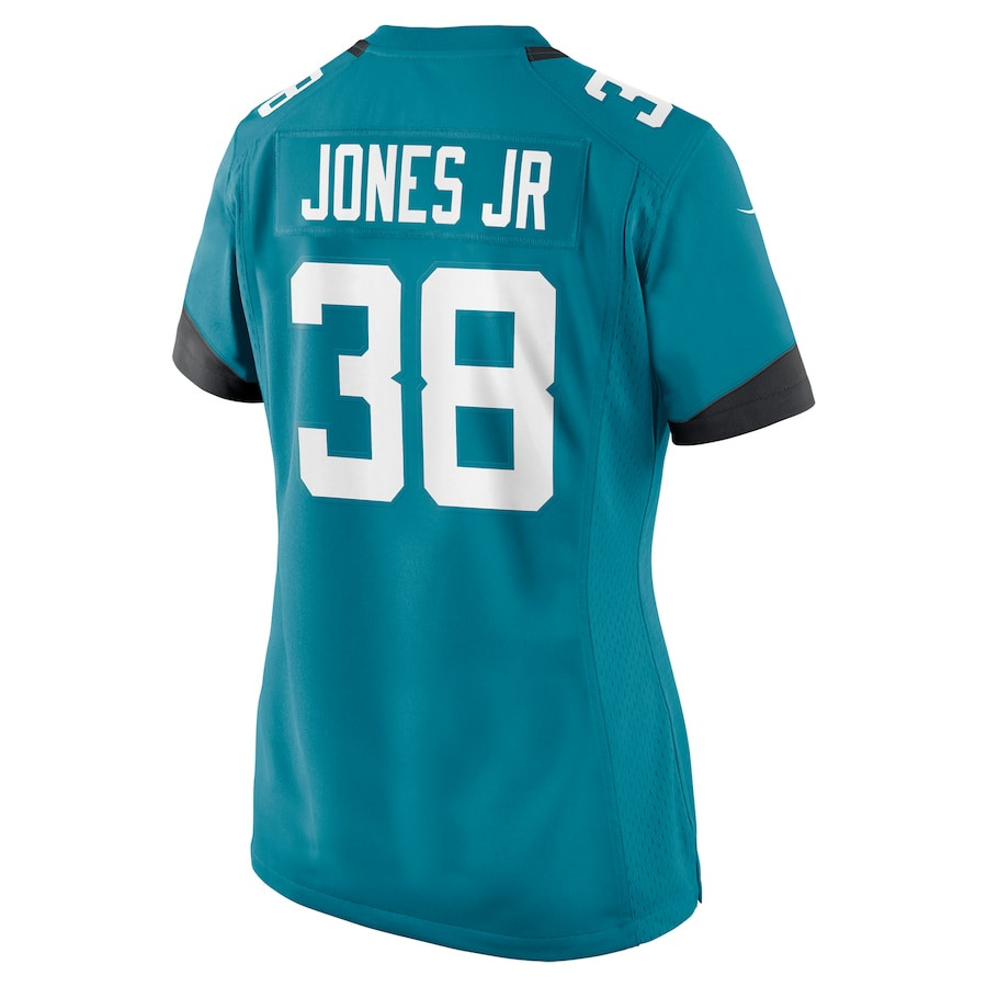 Velus Jones Jr. 38 Jacksonville Jaguars Game Teal NFL Jersey Women's