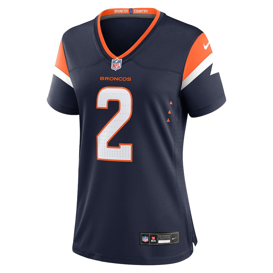 Patrick Surtain II 2 Denver Broncos Alternate Game Navy NFL Jersey Women's