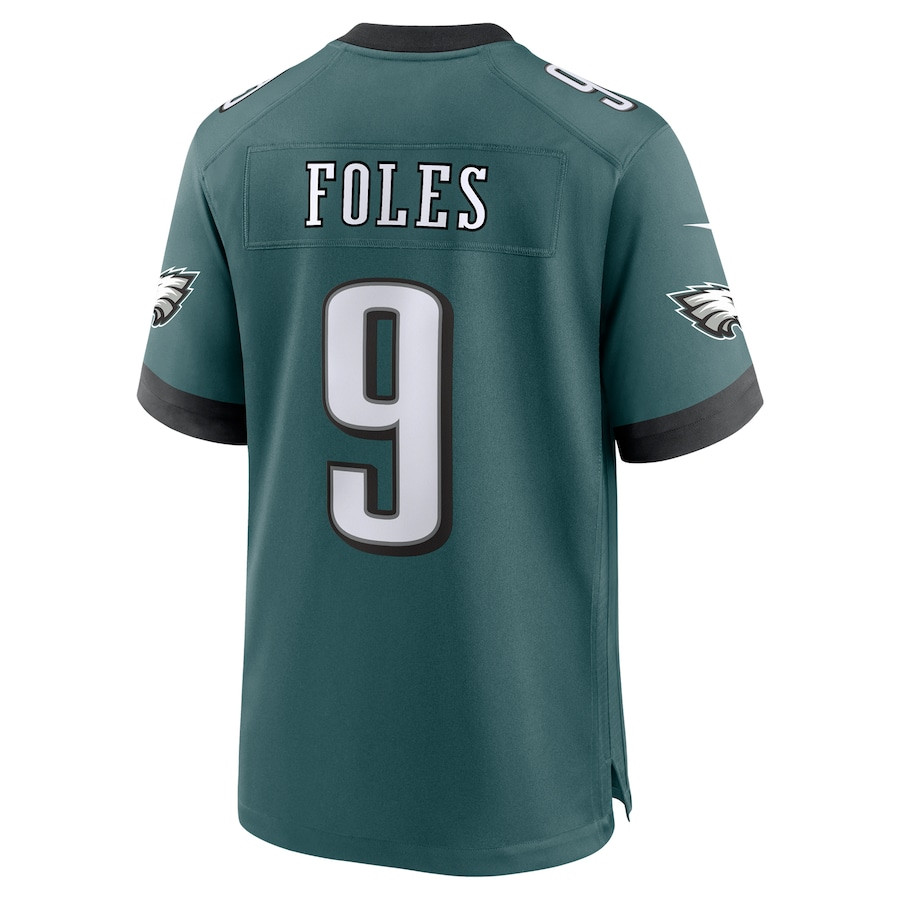 Nick Foles 9 Philadelphia Eagles Team Retired Player Game Midnight Green NFL Jersey Men's
