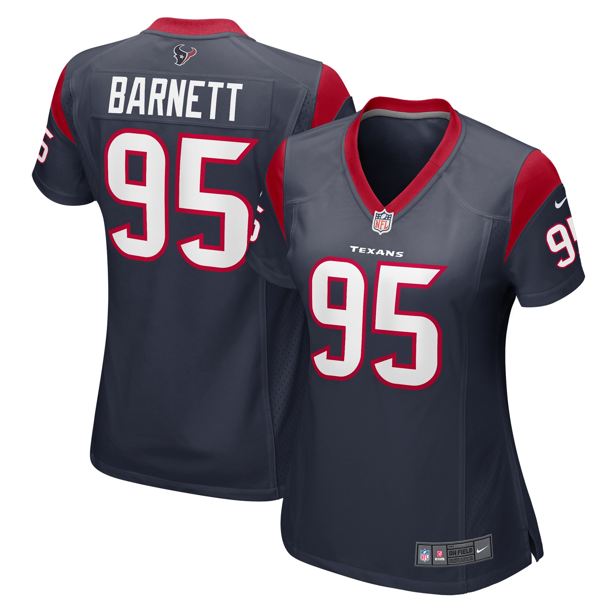 Houston Texans Derek Barnett Navy Game NFL Jersey Women's