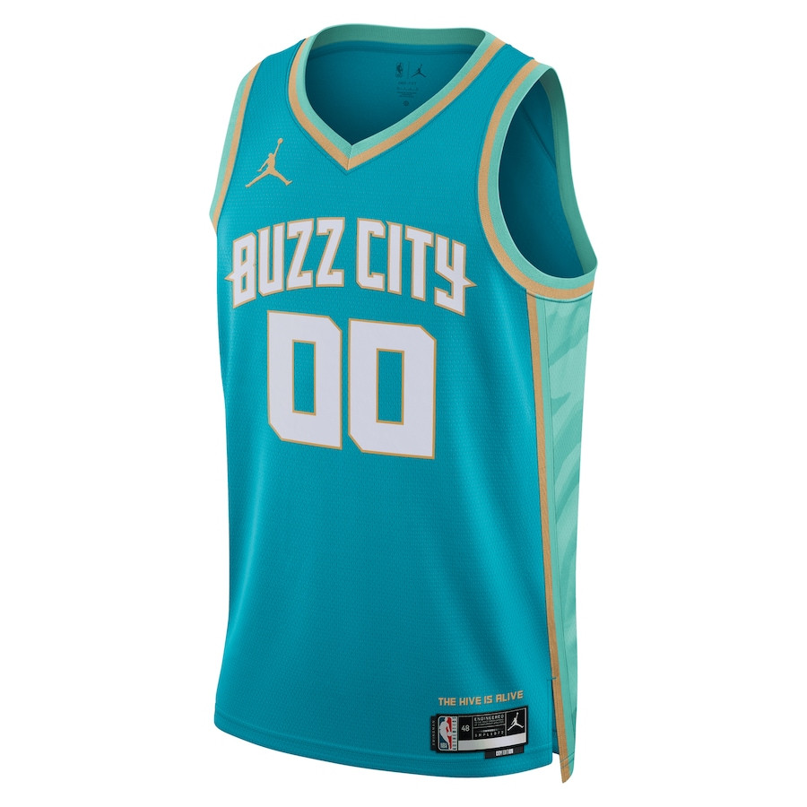 Charlotte Hornets 2023/24 City Edition Swingman Custom Teal NBA Jersey Men's