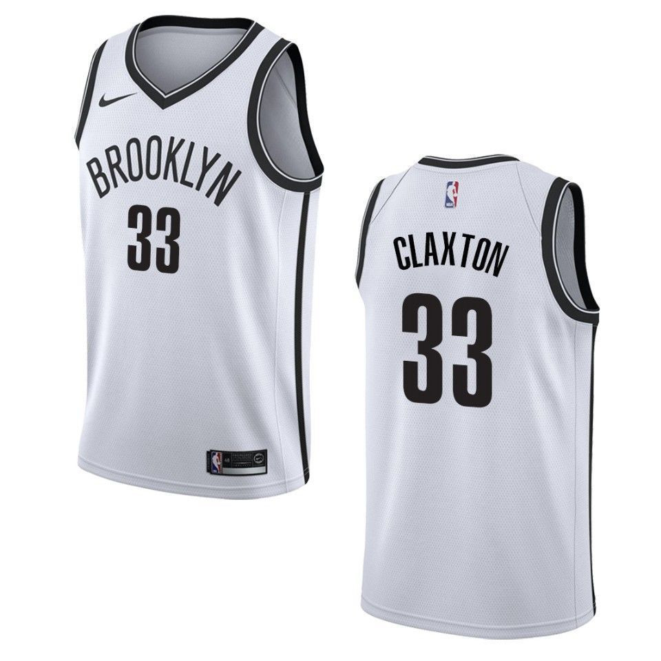 Brooklyn Nets 33 Nicolas Claxton Association Swingman White NBA Jersey Men's