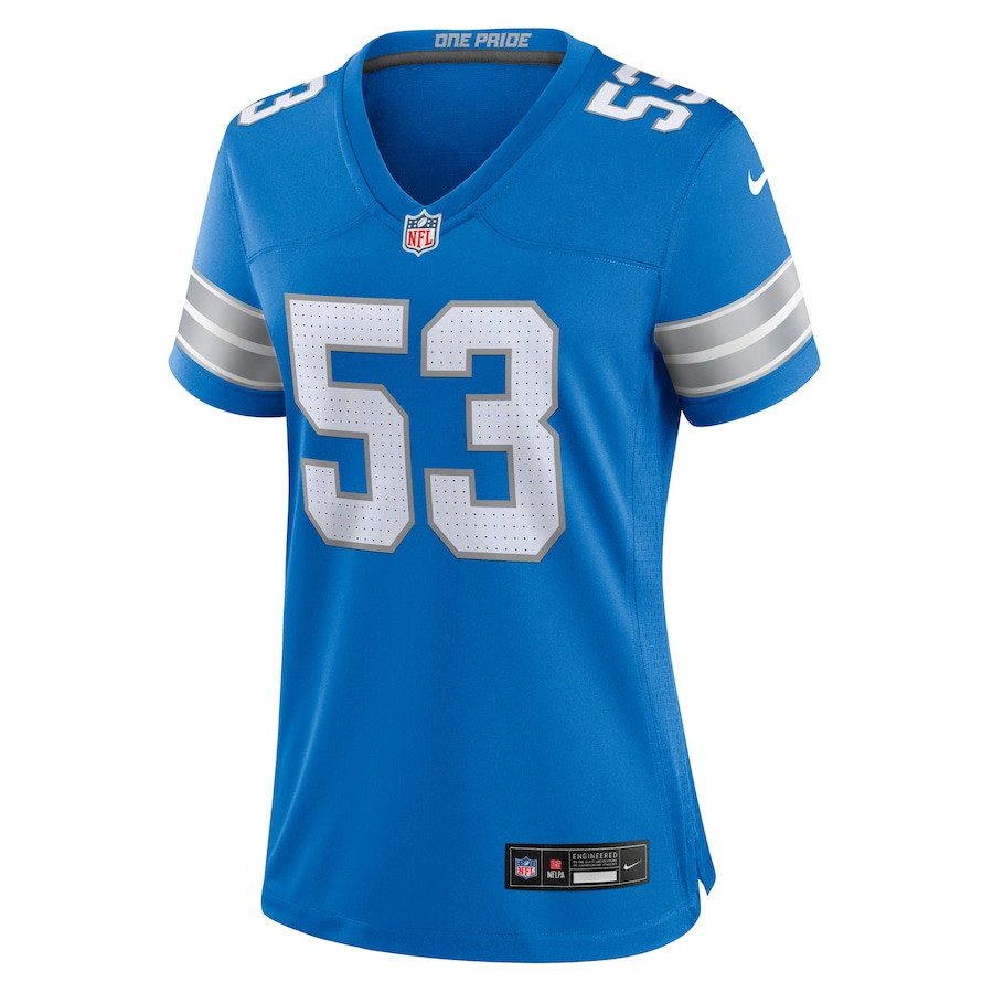 DaRon Gilbert 53 Detroit Lions Game Blue NFL Jersey Women's