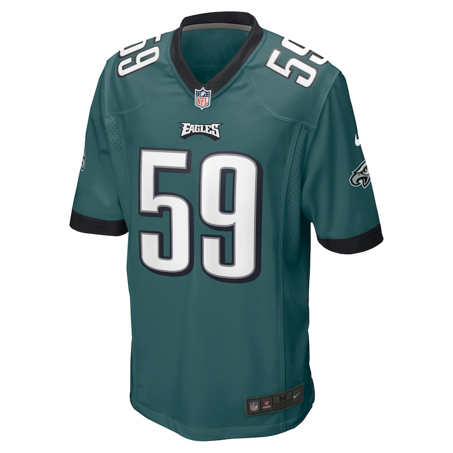 Thomas Booker IV 59 Philadelphia Eagles Game Midnight Green NFL Jersey Men's