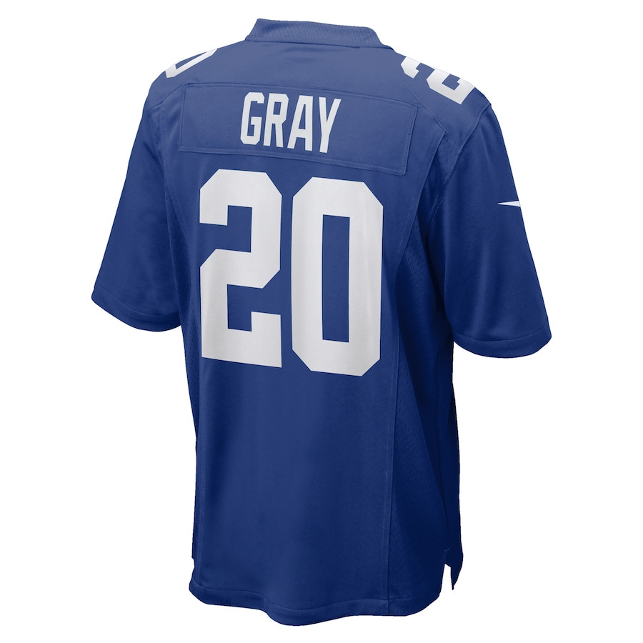 Eric Gray 20 New York Giants Team Game Royal NFL Jersey Men's