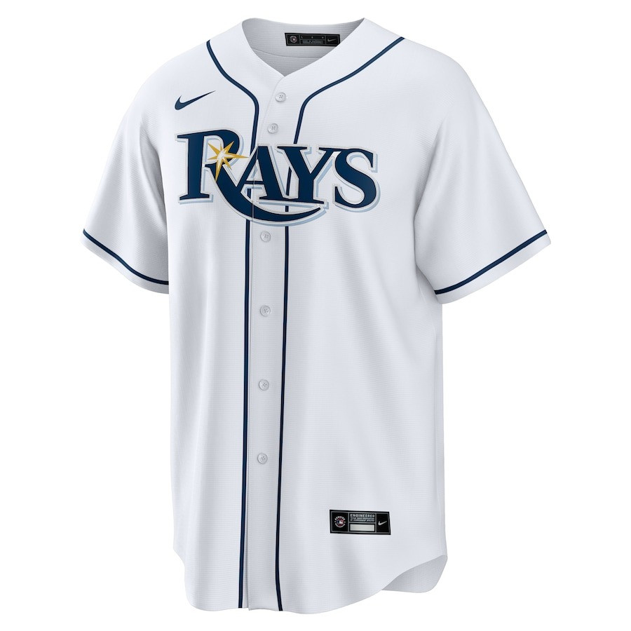 Shane McClanahan 18 Tampa Bay Rays Home Team White MLB Jersey Men's