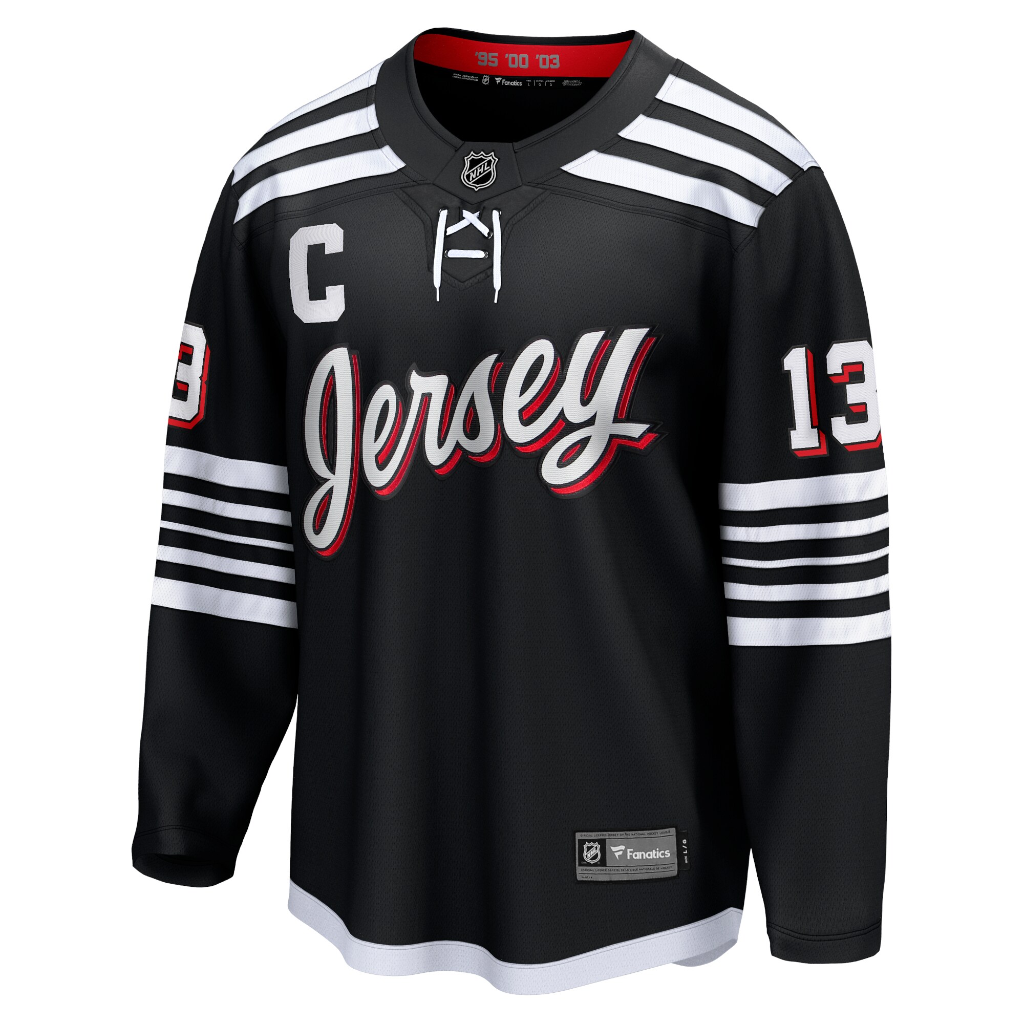 New Jersey Devils Nico Hischier Black Alternate Premier Breakaway Player NHL Jersey Men's