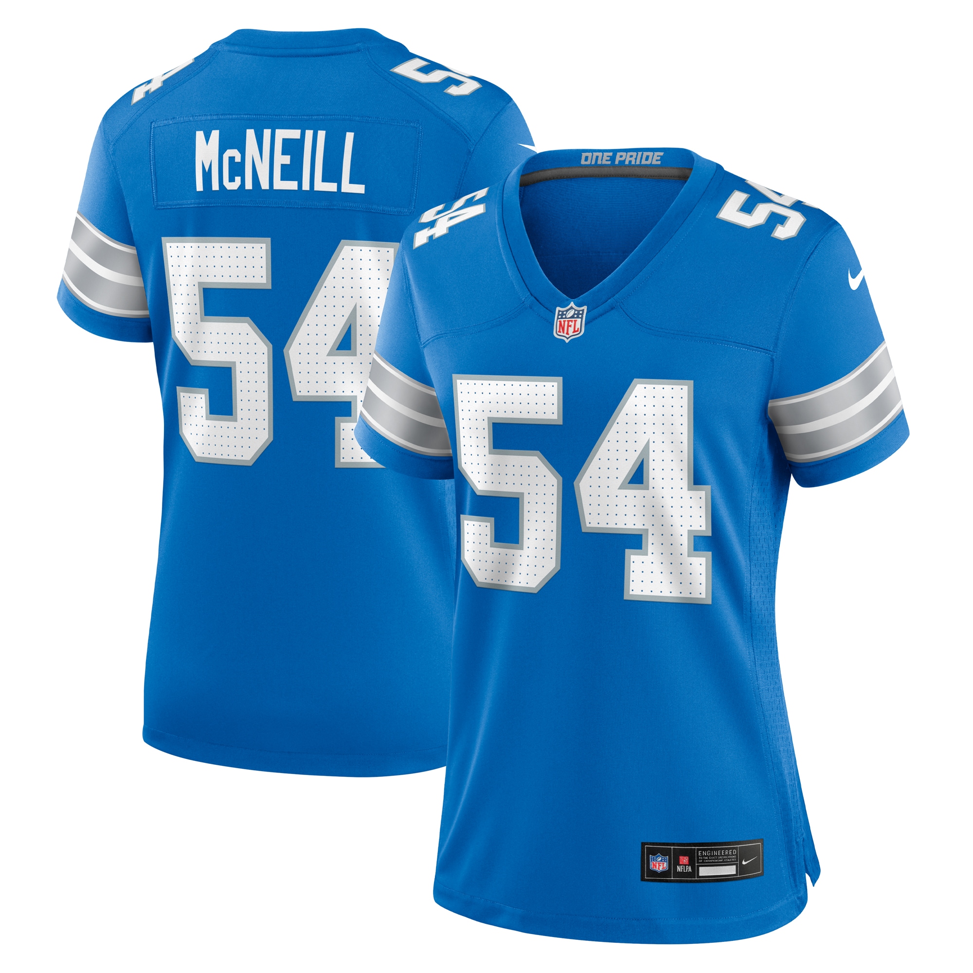 Detroit Lions Alim McNeill Blue Team Game NFL Jersey Women's