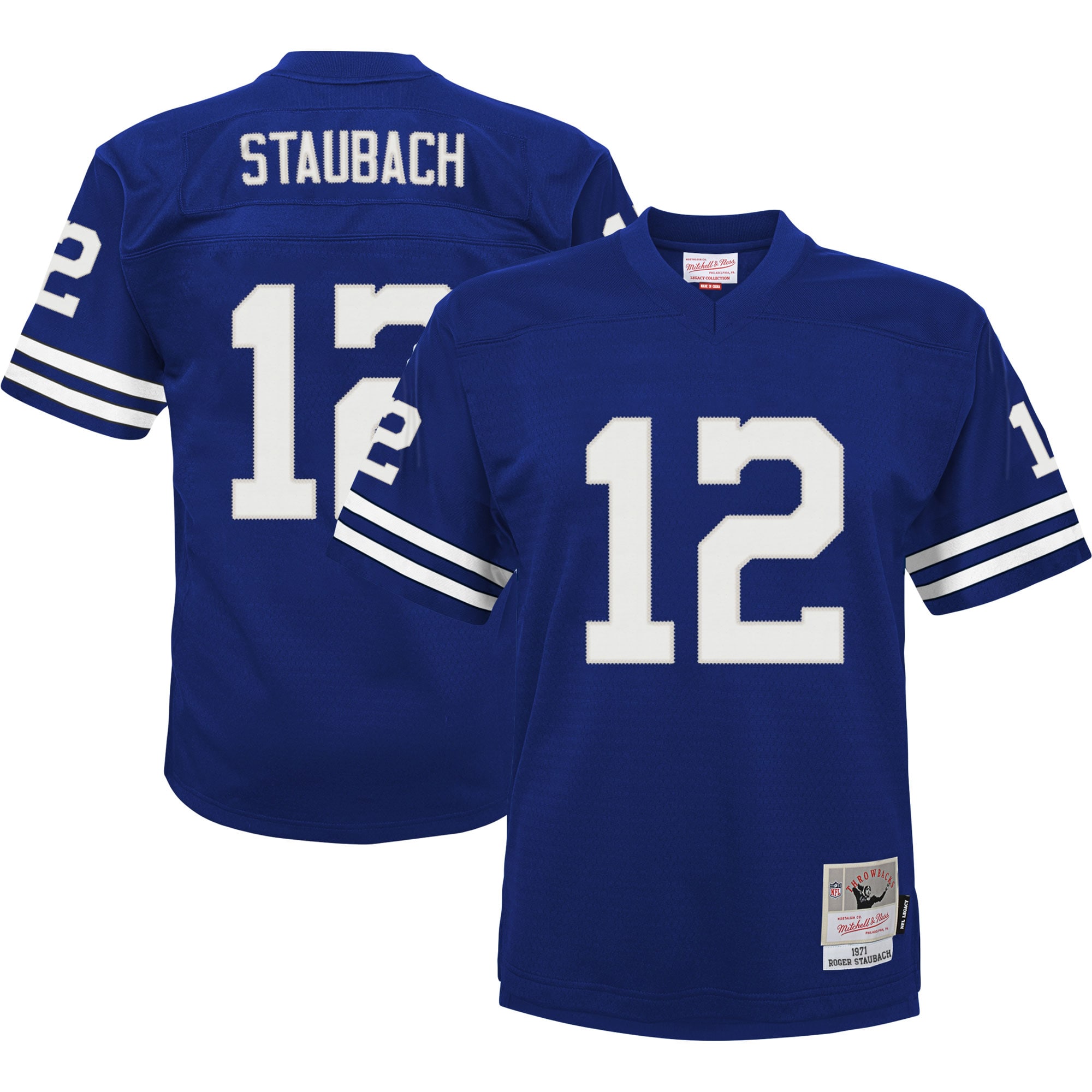 Infant Dallas Cowboys Roger Staubach Mitchell Ness Navy 1971 Retired Legacy NFL Jersey Men's