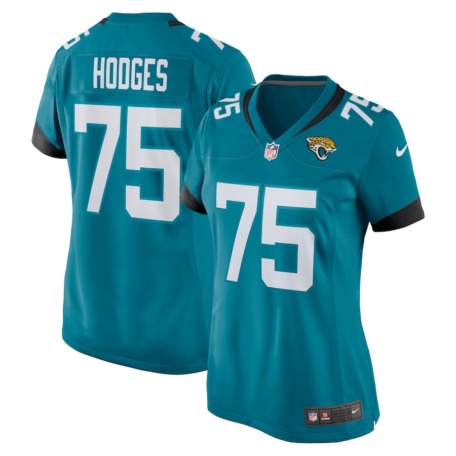 Cooper Hodges 75 Jacksonville Jaguars Game Teal NFL Jersey Women's