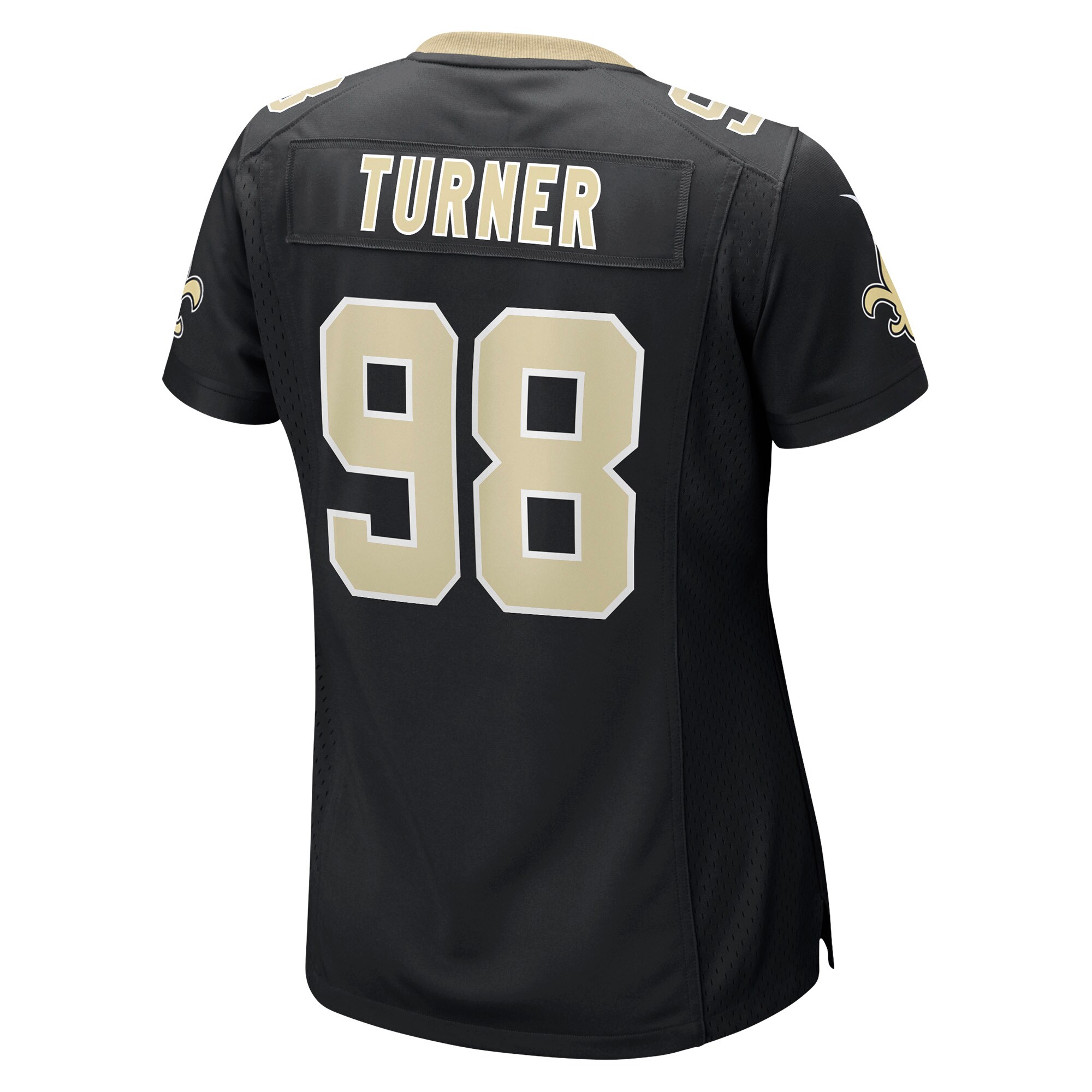 New Orleans Saints Payton Turner Black Game NFL Jersey Women's