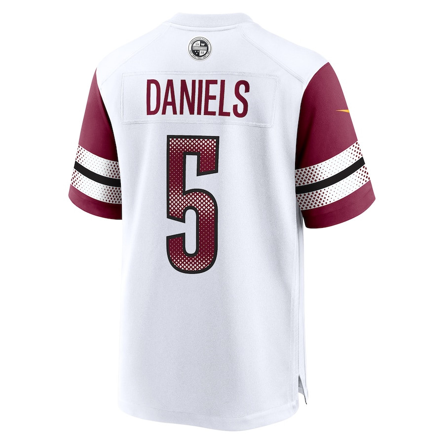 Jayden Daniels 5 Washington Commanders Player Game White NFL Jersey Men's