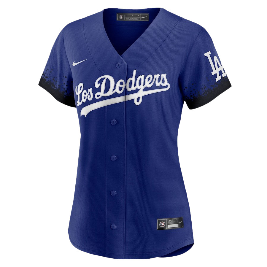 Freddie Freeman 5 Los Angeles Dodgers Signed Home Run 2023 City Connect Player Royal MLB Jersey Women's