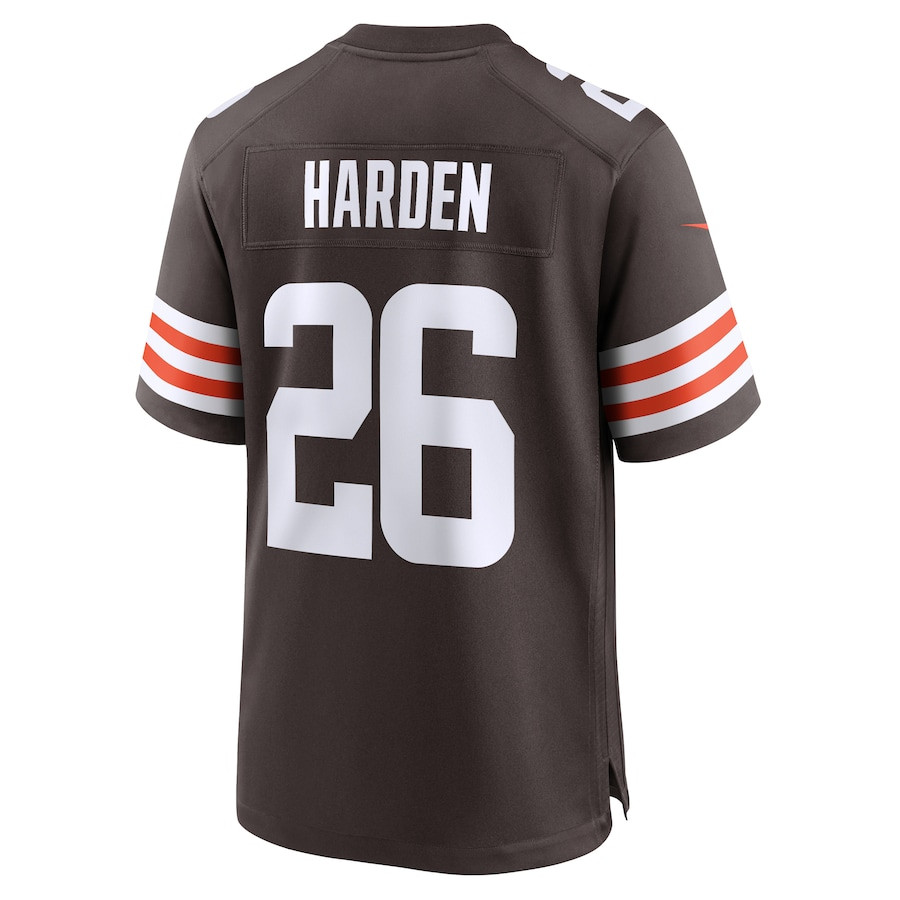 Myles Harden 26 Cleveland Browns Team Game Brown NFL Jersey Men's