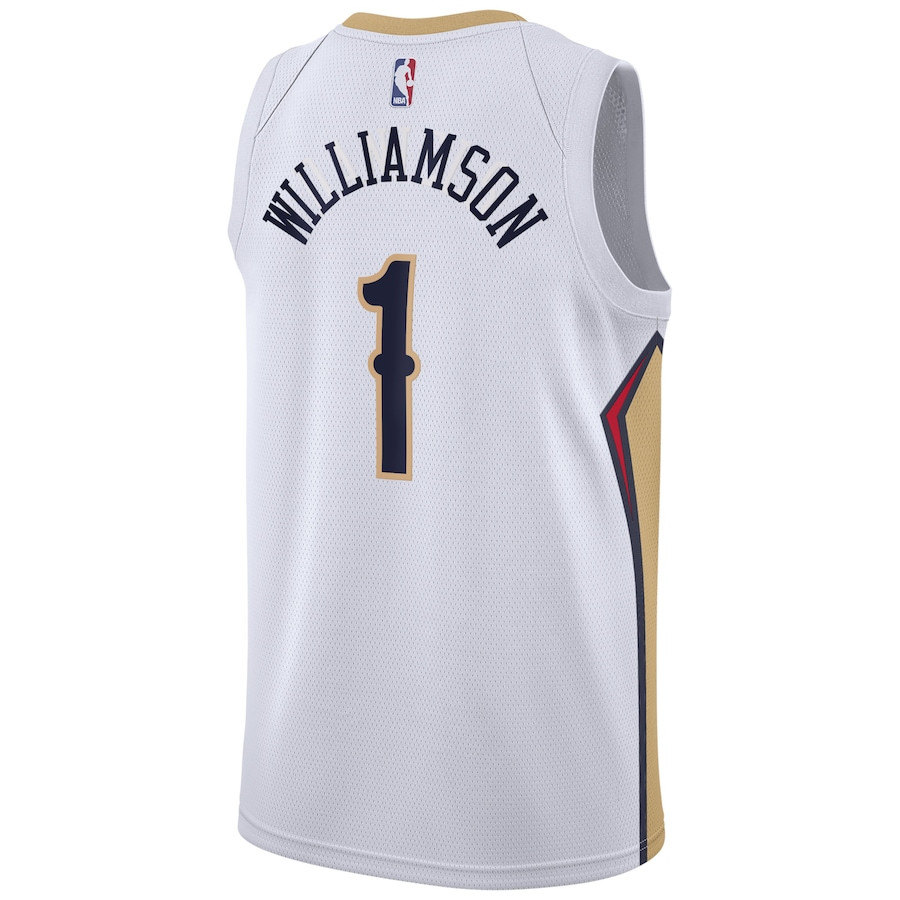 Zion Williamson 1 New Orleans Pelicans Unisex Swingman Association Editio White NBA Jersey Unisex