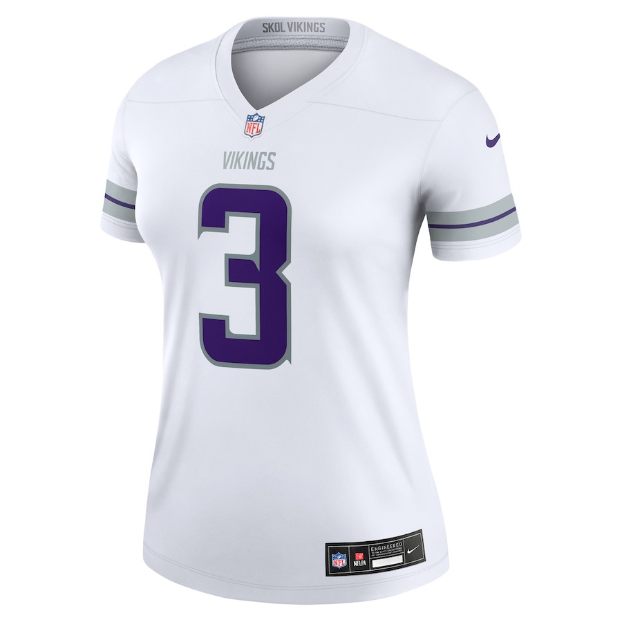 Jordan Addison 3 Minnesota Vikings Alternate Legend White NFL Jersey Women's