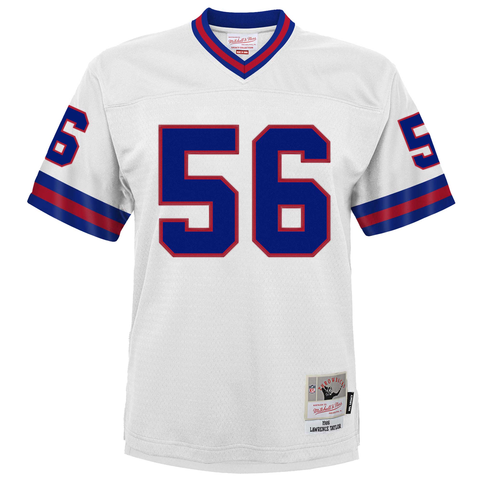 New York Giants Lawrence Taylor Mitchell Ness White 1986 Retired Player Legacy NFL Jersey Youth