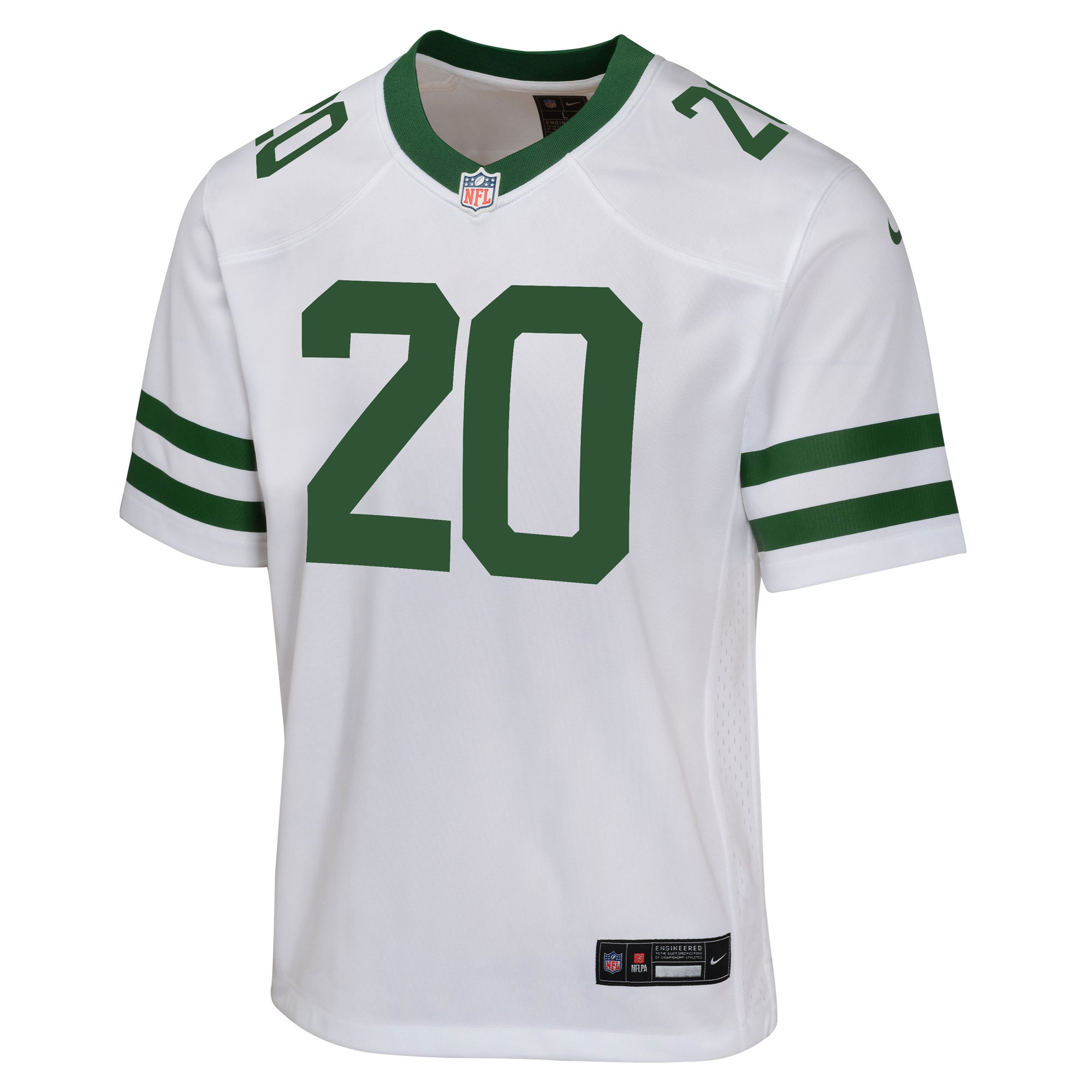 New York Jets Breece Hall Legacy White Game NFL Jersey Youth