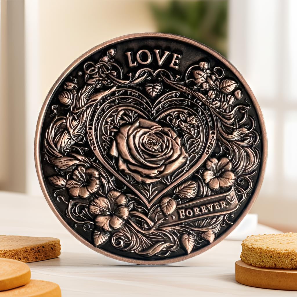 Love Coin Collection Challenge Coin: Unique memento and Pocket Token gift to Inspire and Make Him/Her lucky - Perfect Commemorative Gift