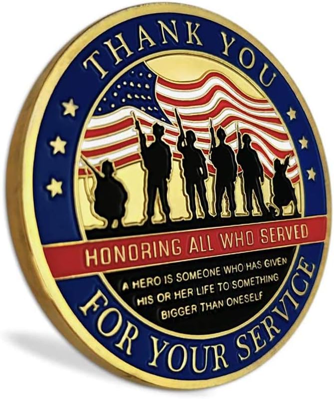 Thank You for Your Service Military Commemorative Coins Veterans Challenge Coin