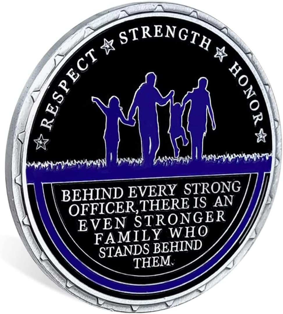 US Police Challenge Coin Thin Blue Line Commemorative Coin (Mom)