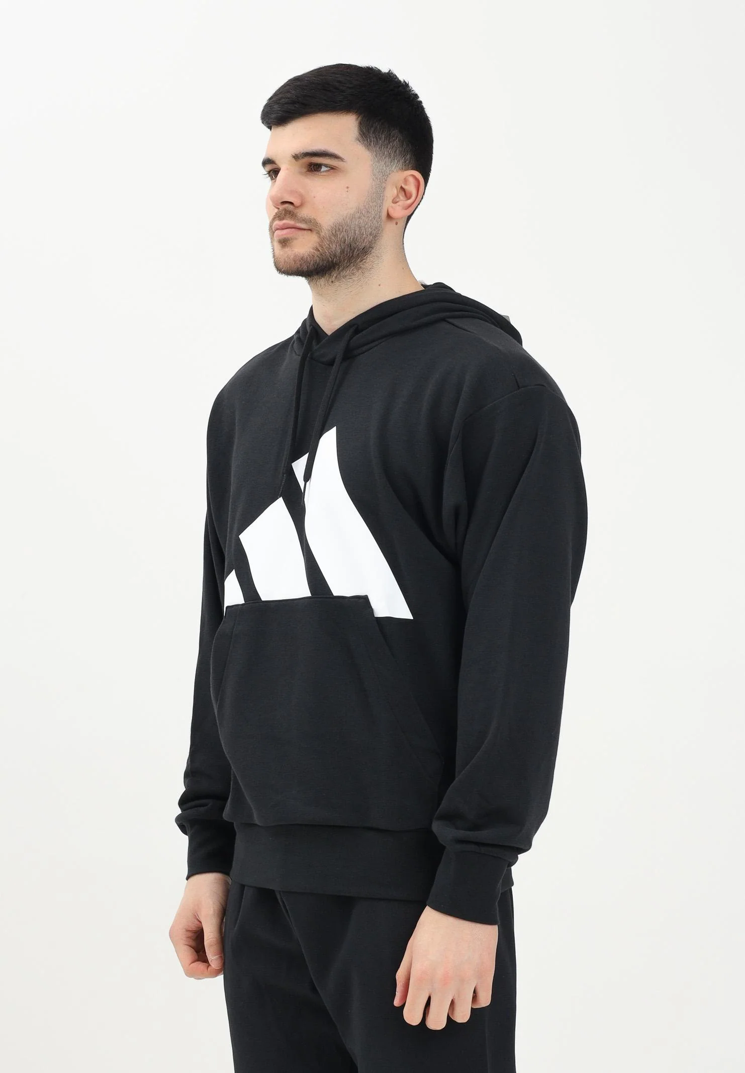 Essentials Big Logo French Terry Hoodie Black Men