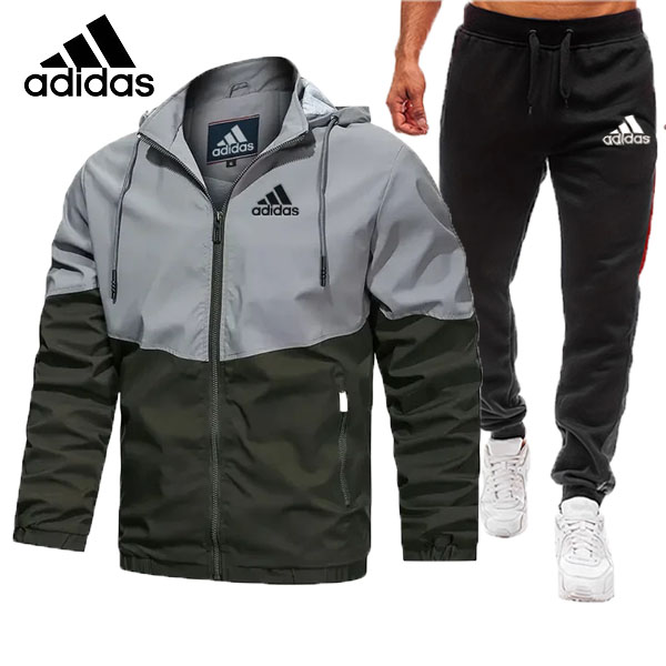 Lekka bawełniana bluza z kapturem i spodnie adidas