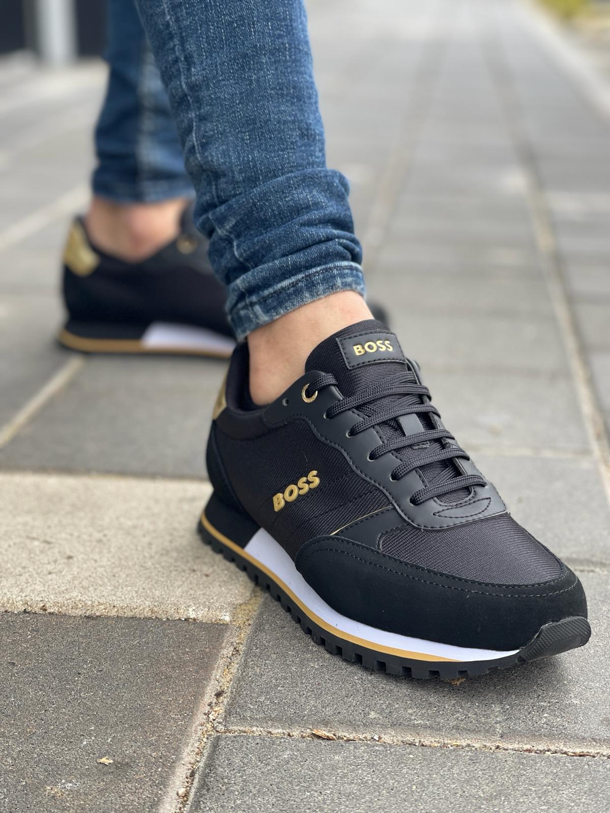 Orange Black Parkour Running Sneakers