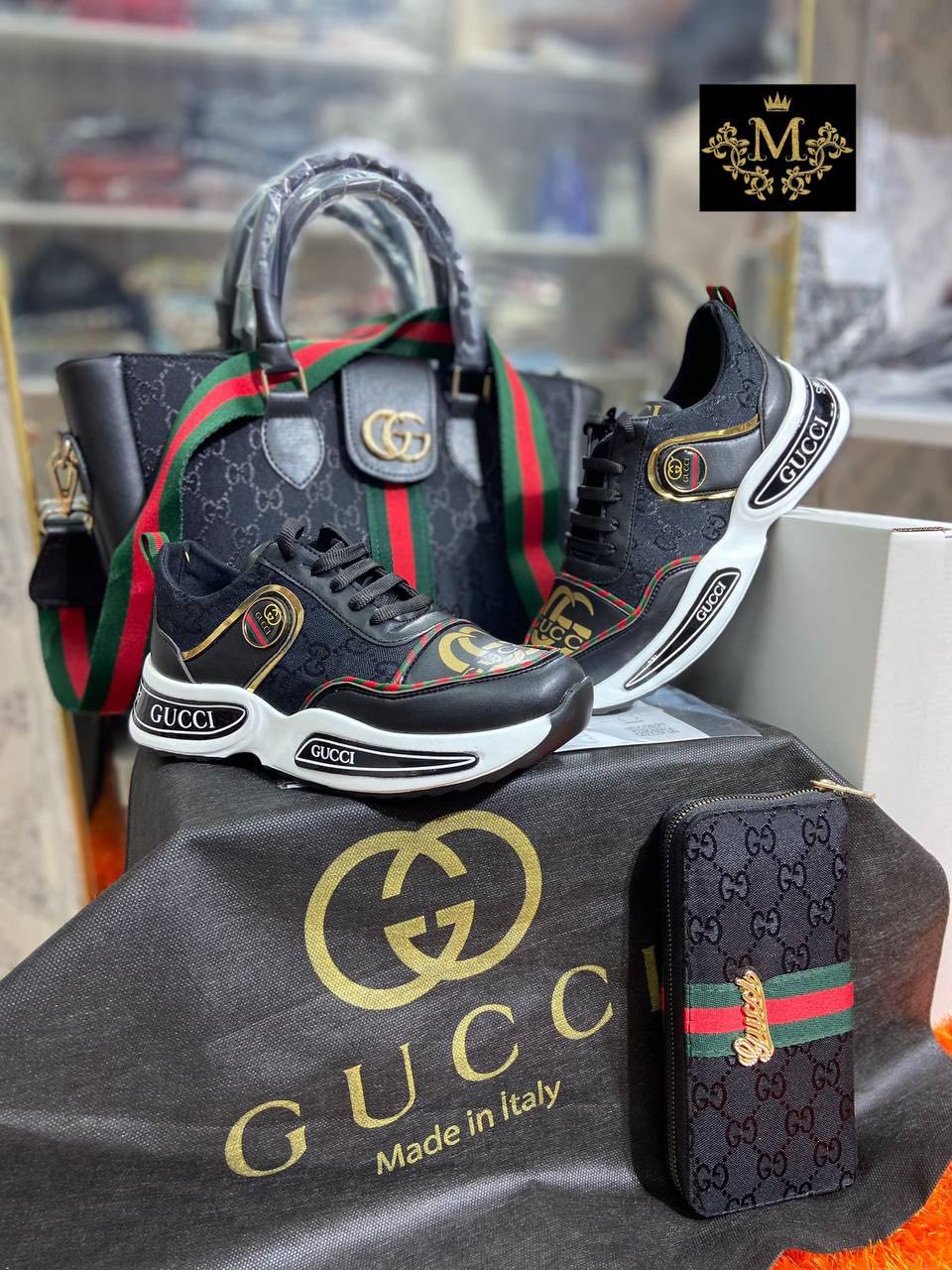 Women's Fashion Handbag，Wallet & Sneakers