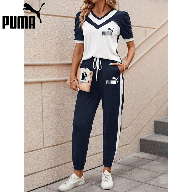 2025 nowy damski garnitur z krótkim rękawem i długimi spodniami