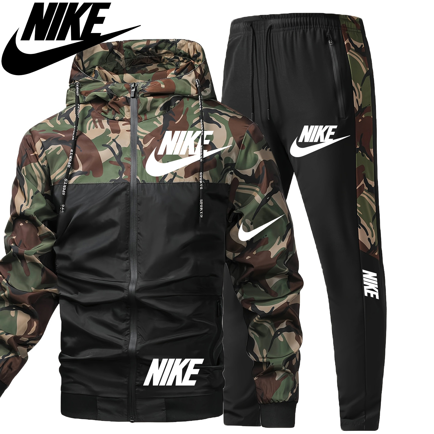 NIKE 2025 jesień nowy lekki, przewiewny dwuczęściowy T-shirt i spodnie