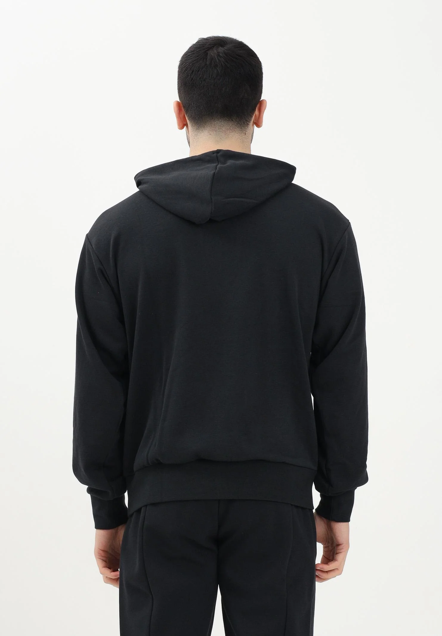 Essentials Big Logo French Terry Hoodie Black Men